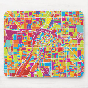 Colourful Las Vegas, Nevada Map Mouse Mat
