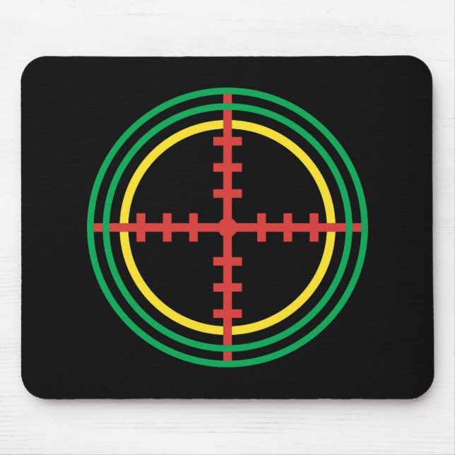 Colourful Laser Target Mouse Mat (Front)