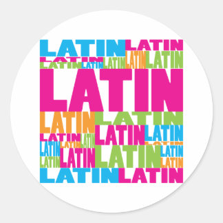 Colourful Latin Classic Round Sticker