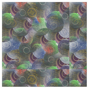 Colourful Lawn Bowls Decoupage, Fabric