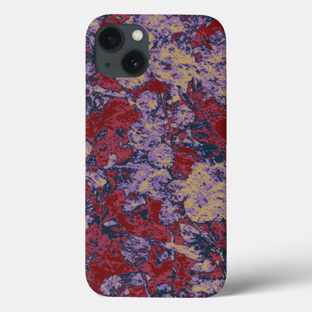 Colourful leaf and flower camouflage pattern Case-Mate iPhone case (Back)