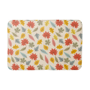 Colourful Leaf Fall Pattern Bath Mat