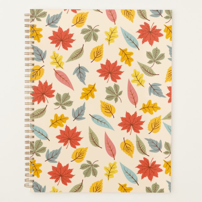 Colourful Leaf Fall Pattern Planner (Front)