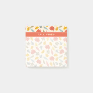 Colourful Leaf Fall Pattern Post-it Notes