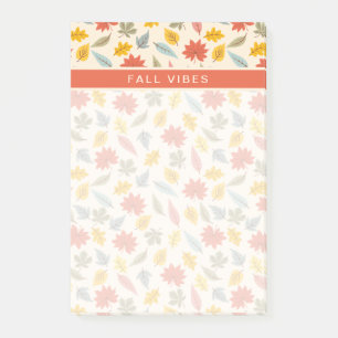 Colourful Leaf Fall Pattern Post-it Notes