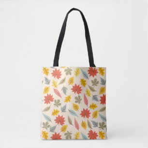 Colourful Leaf Fall Pattern Tote Bag