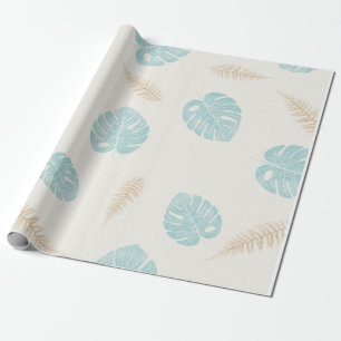 Colourful Leaf Floral Pattern Wrapping Paper