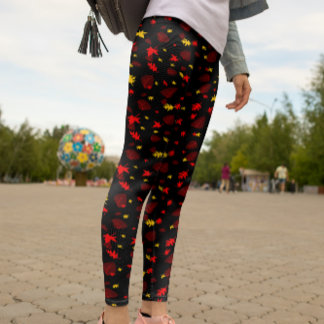 Colourful Leaf Leggings