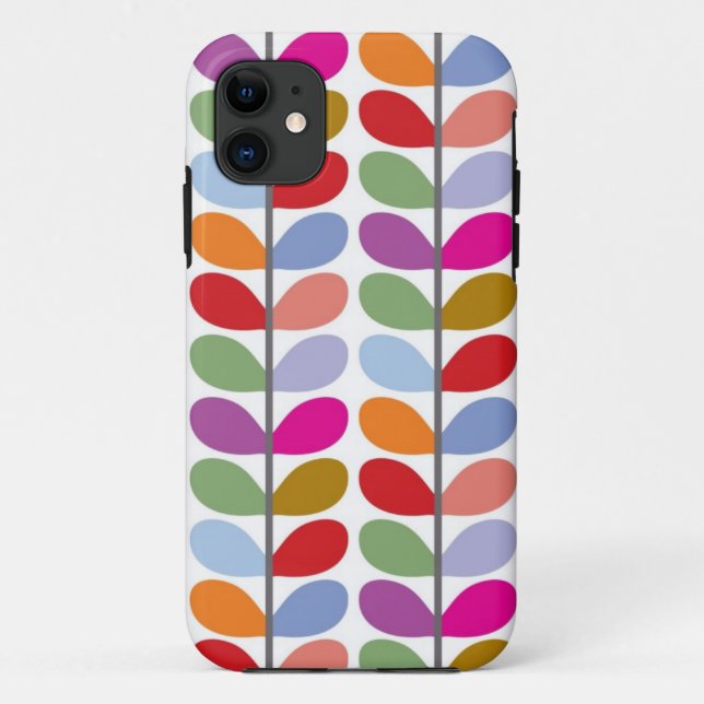 Colourful Leaf Pattern Case-Mate iPhone Case (Back)