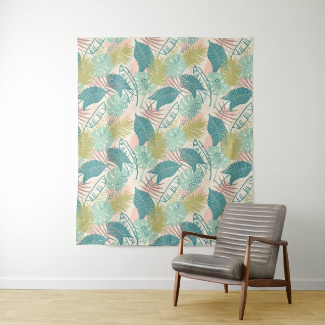 Colourful Leaf Pattern tapestries (In Situ)