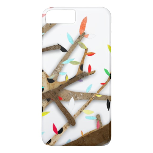 Colourful Leafs Cedar Wood Case-Mate iPhone Case (Back)