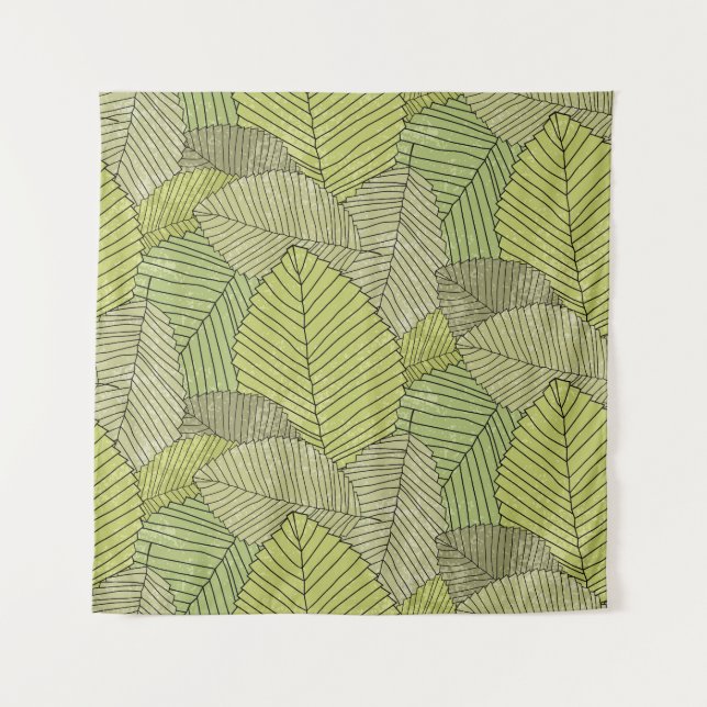 Colourful Leafs Pattern Design Tapestry (Front)