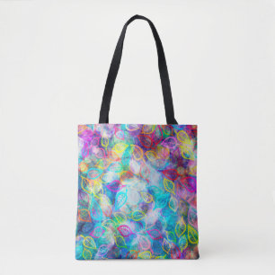 Colourful Leafs Pattern Tote Bag