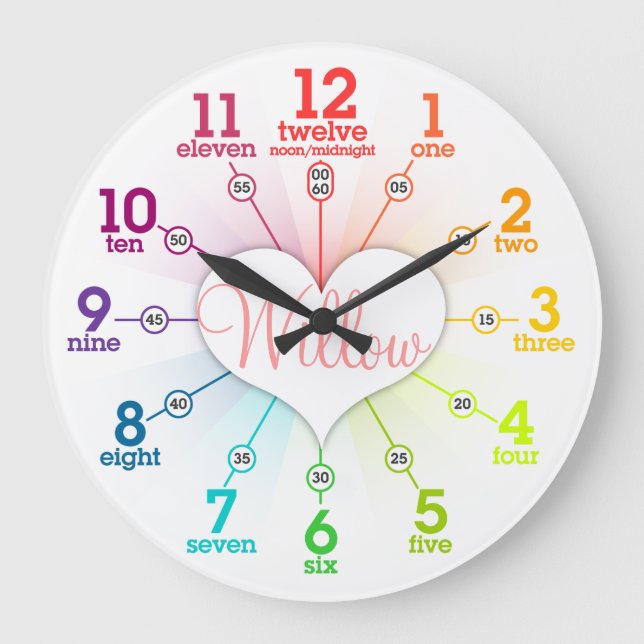 Colourful Learning Large Clock (Front)