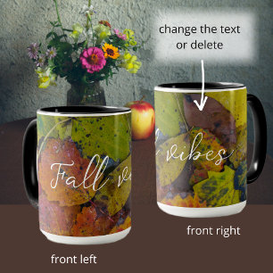 Colourful leaves after rain mug