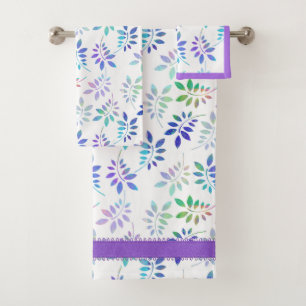 Colourful Leaves Bath Towel Set