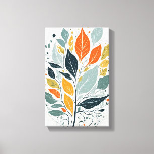 Colourful Leaves Canvas Print