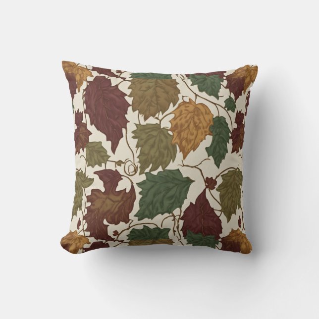 Colourful Leaves  Cushion (Front)