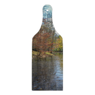Colourful Leaves Fall Reflections on Autumn Stream Cutting Board