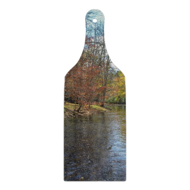 Colourful Leaves Fall Reflections on Autumn Stream Cutting Board (Front)