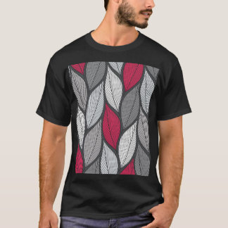 Colourful leaves: hand-drawn seamless pattern. T-Shirt