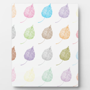 Colourful leaves pattern plaque