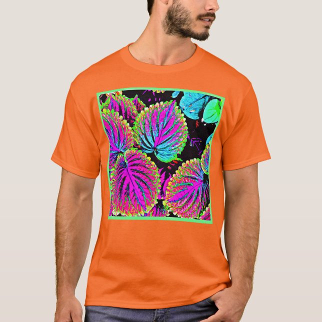 Colourful Leaves Pattern T-Shirt (Front)