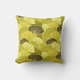Colourful leaves: seamless olive pattern. cushion