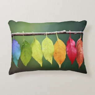 Colourful Leaves Tranquil Peaceful Nature Decorative Cushion