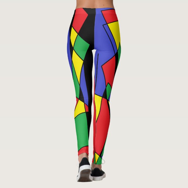 Colourful Leggings Abstract Colours (Back)