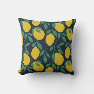 Colourful Lemons: Hand Drawn Vibrance. Cushion