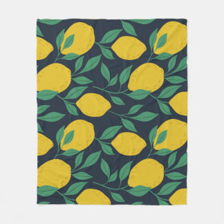 Colourful Lemons: Hand Drawn Vibrance. Fleece Blanket