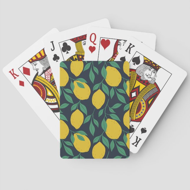 Colourful Lemons: Hand Drawn Vibrance. Playing Cards (Back)