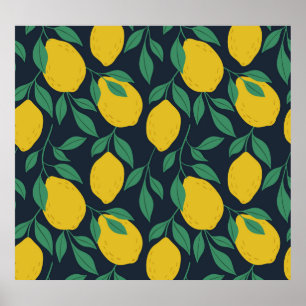 Colourful Lemons: Hand Drawn Vibrance. Poster