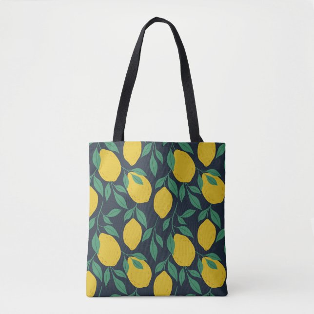 Colourful Lemons: Hand Drawn Vibrance. Tote Bag (Front)