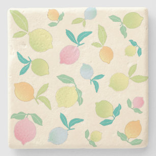 Colourful Lemons Stone Coaster