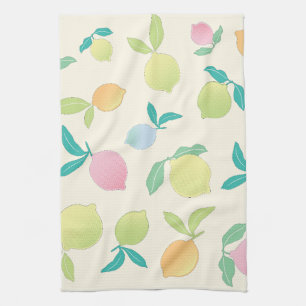 Colourful Lemons Tea Towel
