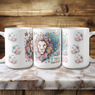 Colourful Leo Zodiac Astrology Lion Coffee Mug