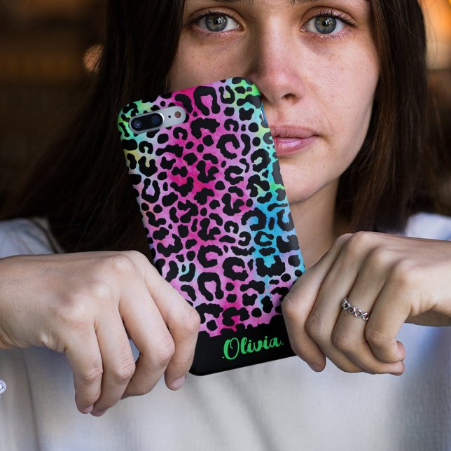 Colourful Leopard Animal Pattern Print Neon Girly Case-Mate iPhone Case (Creator Uploaded)