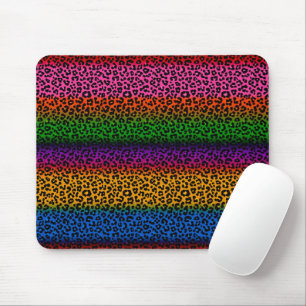Colourful Leopard Animal Print Design Mouse Mat