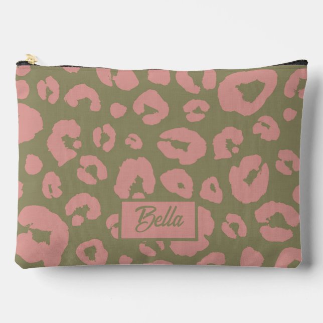 Colourful Leopard Pattern Accessory Pouch (Front)