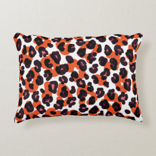 Colourful Leopard Pattern: Seamless Design. Decorative Cushion