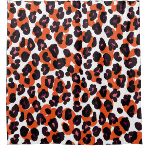 Colourful Leopard Pattern: Seamless Design. Shower Curtain