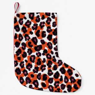Colourful Leopard Pattern: Seamless Design. Small Christmas Stocking