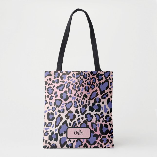 Colourful Leopard Pattern Tote Bag (Front)