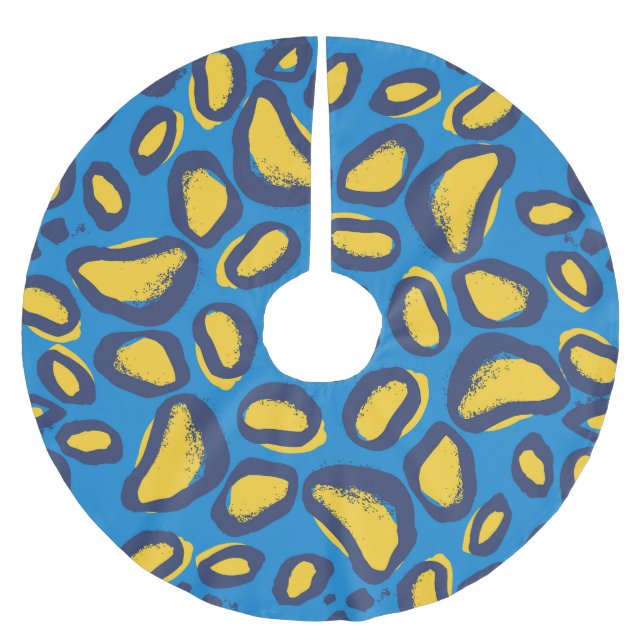 Colourful leopard print, seamless texture. brushed polyester tree skirt (Front)