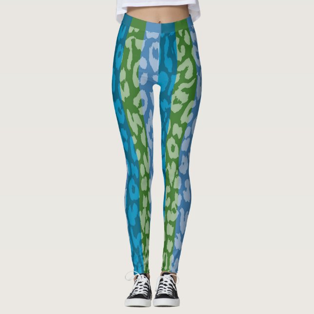 Colourful Leopard Skin Pattern #14 Leggings (Front)