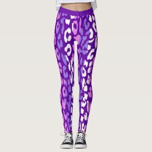 Colourful Leopard Skin Pattern Leggings