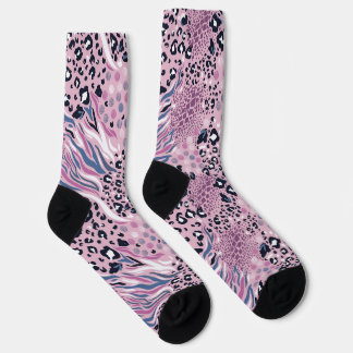 Colourful Leopard Skin Pattern Socks