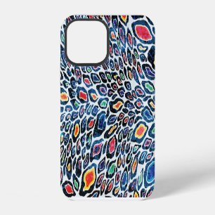 Colourful Leopard: Vibrant Texture Print iPhone 12 Case